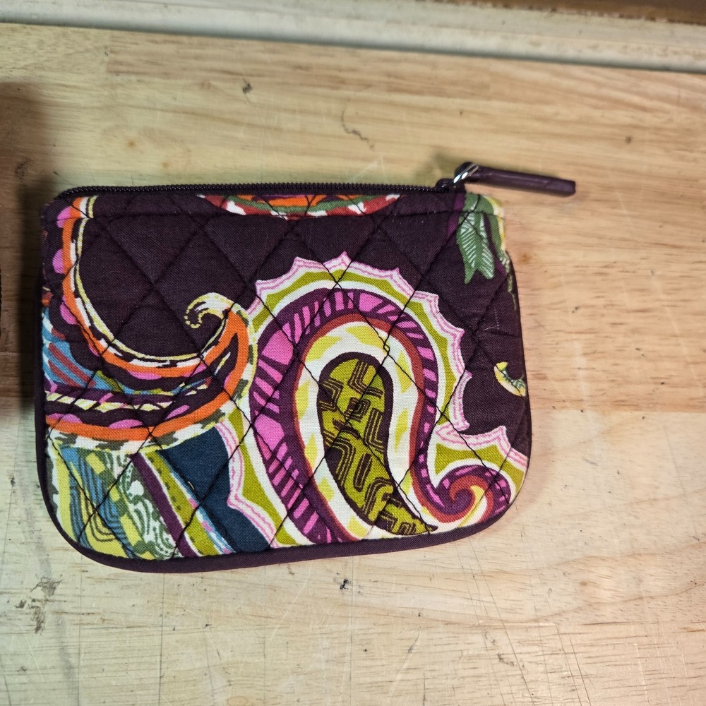 Vera Bradley Plum Crazy Purple Floral Crossbody Shoulder Bag Cloth Fabric Purse - Picture 6 of 8